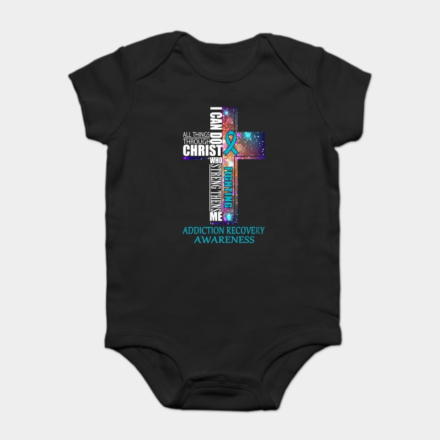 Addiction Recovery Awaneress Support Addiction Recovery Christmas Gifts Baby Bodysuit by ThePassion99